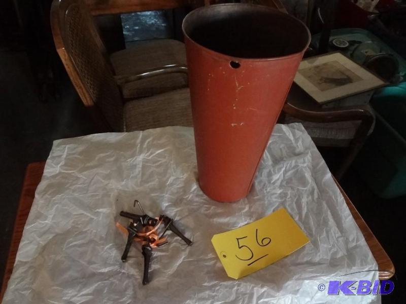 Antique Sap Bucket and Taps, for maple syrup