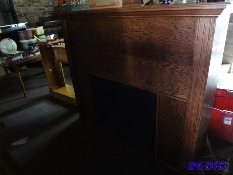 Very Large wooden Mantle, for use with electric fireplace