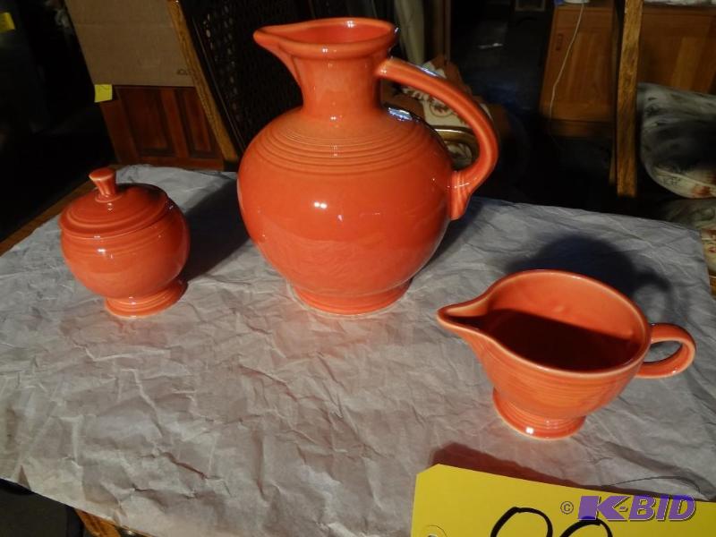 Fiestaware Pitcher,Cream,Sugar