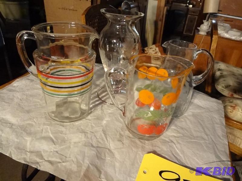 Lot of Glass,Vase,Pitchers