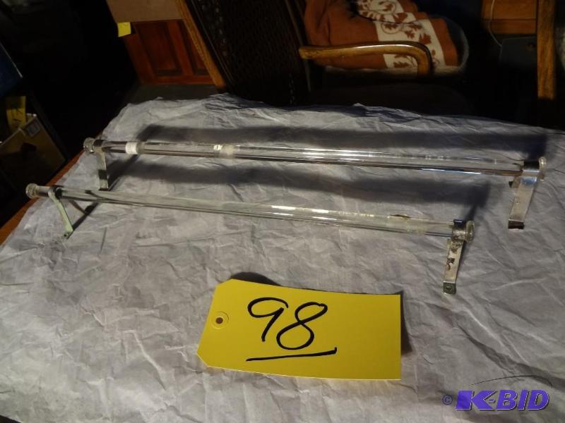 Oair of Glass Towel Rods