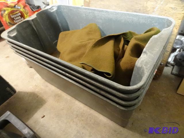 lot 140 image: 4 Plastic Tubs. 31 x 17 x 11...