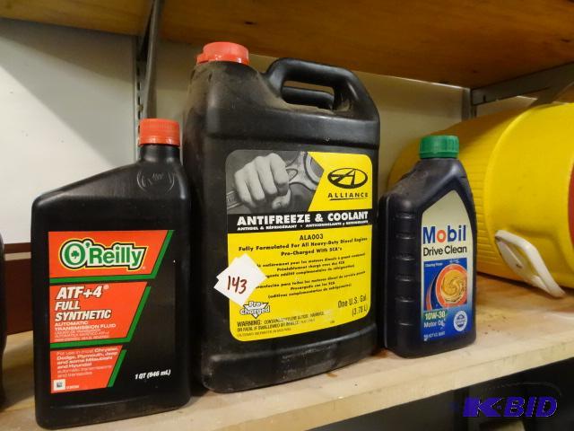 lot 143 image: Synthetic ATF. Mobil 1030 Oil, Heavy Duty Di...
