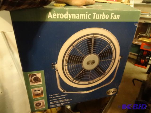 lot 144 image: Hampton Bay Aerodynamic Turbo Fan...