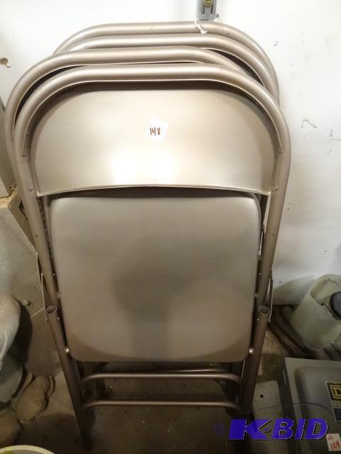 lot 148 image: 4 Metal Folding Chairs...