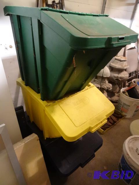 lot 158 image: 3 Stacking Recycle Tubs...