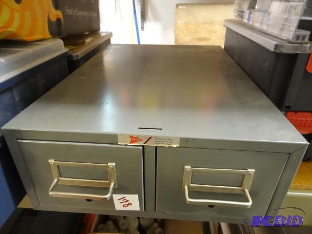 lot 178 image: 2 Drawer Index File Cabinet...