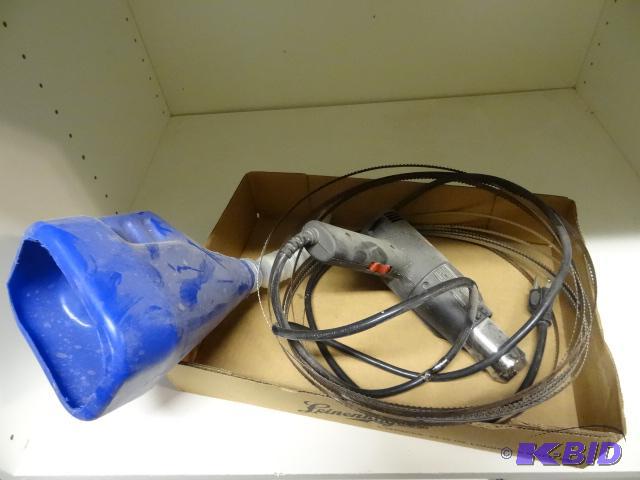lot 179 image: Funnel. Band Saw Blades. Milwaukee Heat Gun...
