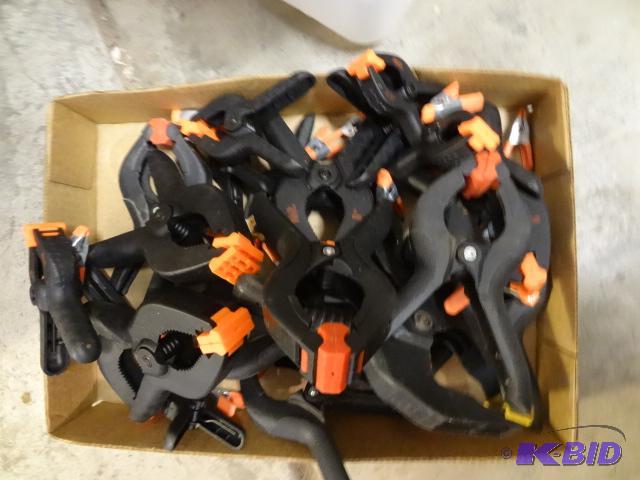 lot 217 image: Bin of Misc. Spring Clamps...