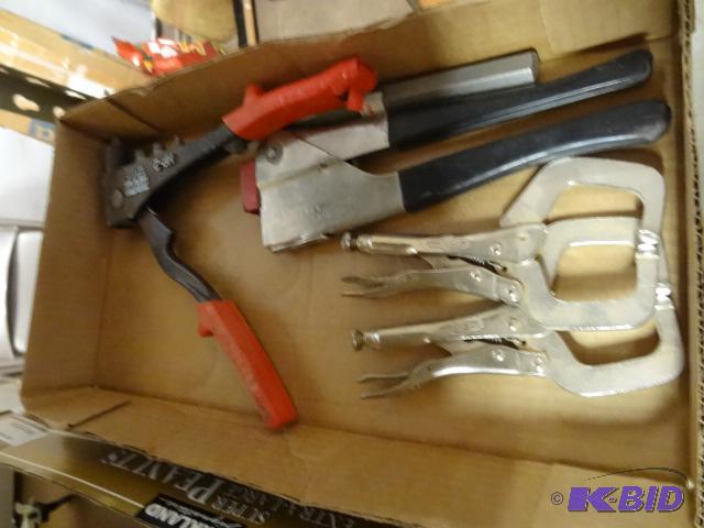 lot 236 image: Vise Grips and Rivet Guns...