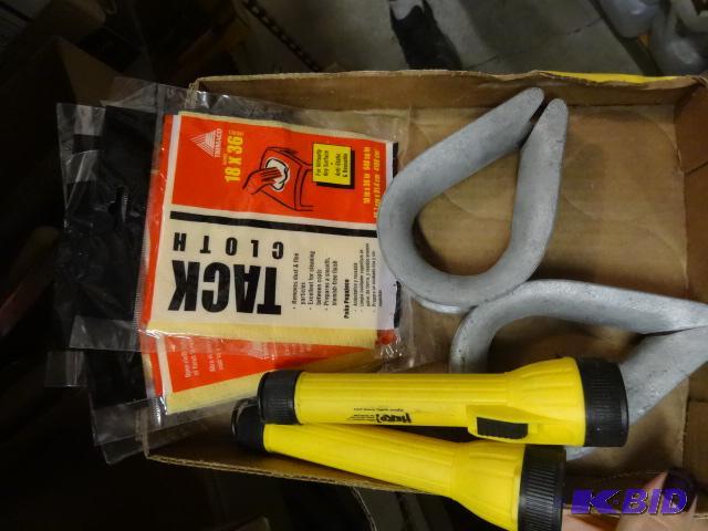 lot 242 image: Tack Cloth. Flashlights...
