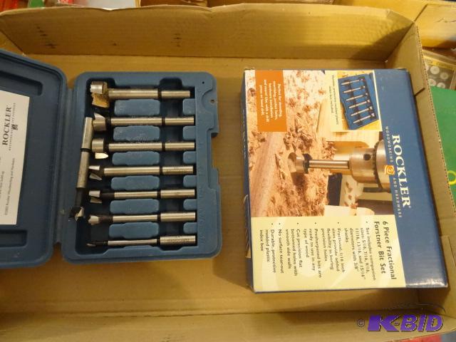 lot 36 image: Rockler 6 pc. Fractional Forstner Bit Set. 2 ...