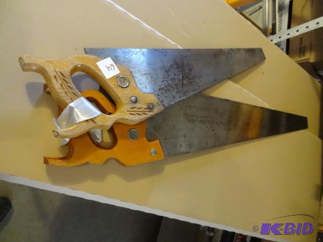 lot 64 image: 2- Hand Saws...