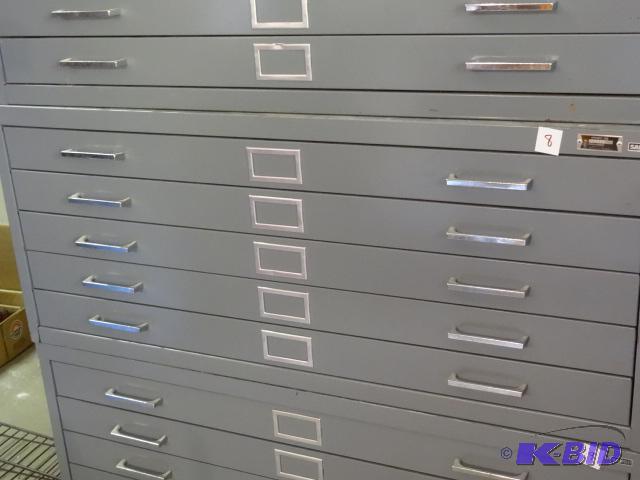lot 8 image: Safco 5 Drawer Plan File. Solid Top. 40 38 x...