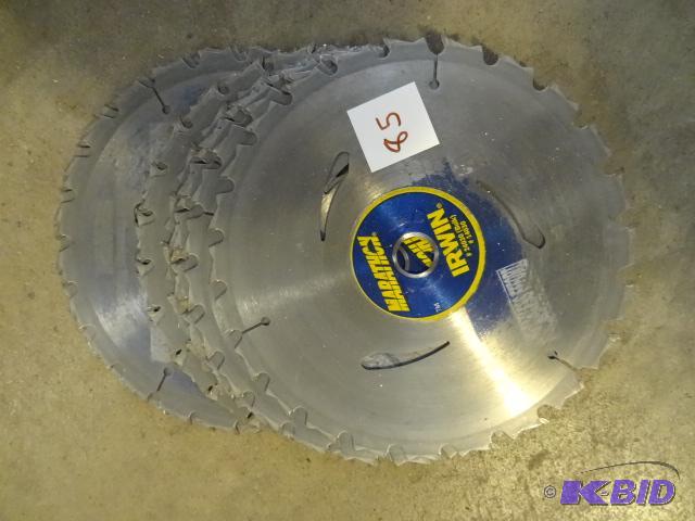 lot 85 image: 12 Circular Saw Blades. 7 14" Used...