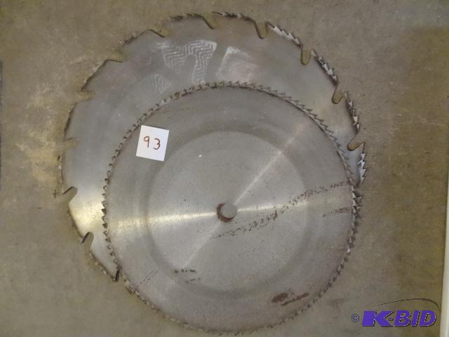 lot 93 image: 10" and 12" Used Saw Blades...