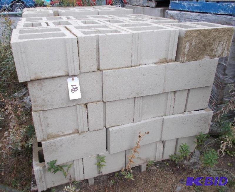 lot 48 image: 1 Pallet of Concrete Cinder Construction Bloc...