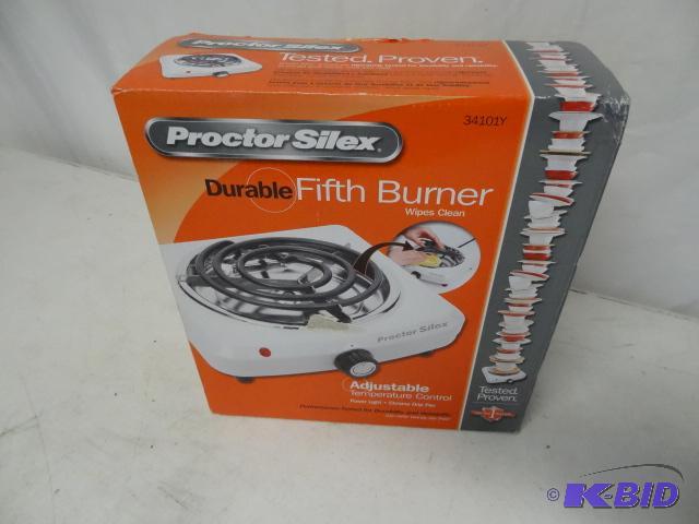 lot 112 image: Proctor Silex fifth burner. NIB...
