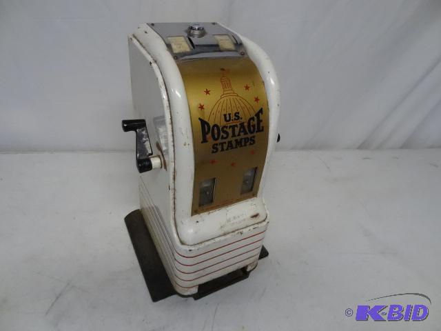 lot 143 image: USPS stamp machine. With key...