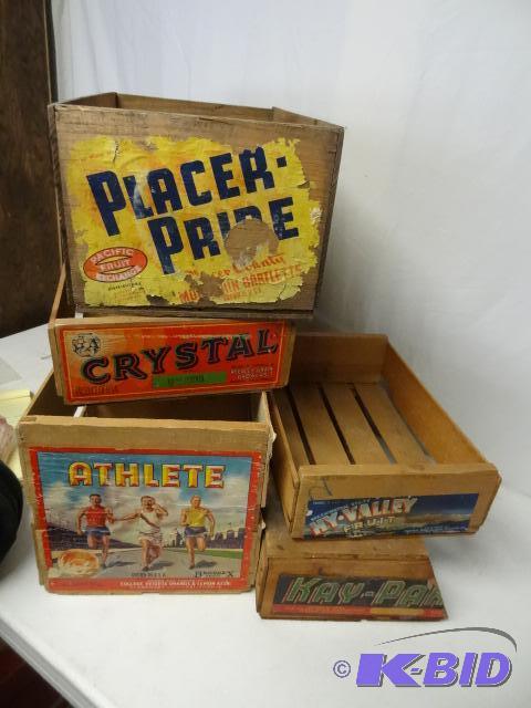 lot 147 image: 5 crates. Various sizes....