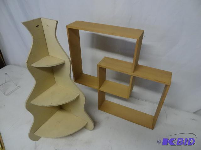 lot 149 image: 2 wooden shelves...
