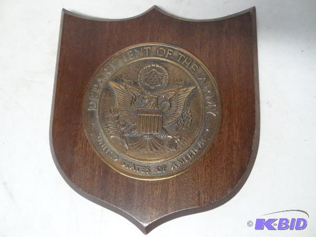lot 154 image: Dept of Army plaque...