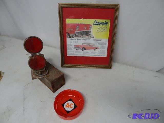 lot 160 image: Ashtray. Emergency reflectors. Chevy Ad...