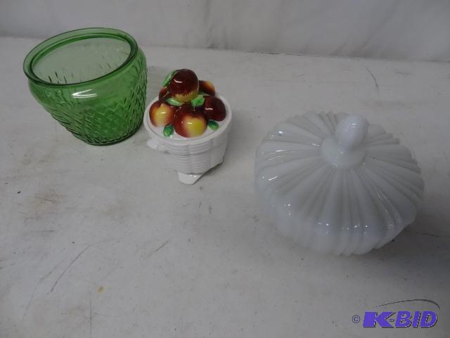 lot 165 image: Candy bowl. Sugar dish. Flower pot...
