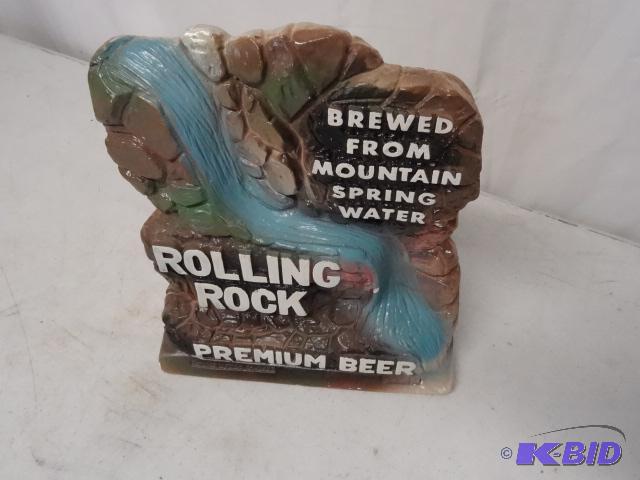 lot 185 image: Rolling Rock standing sign...