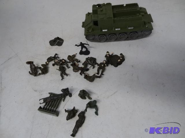 lot 217 image: Army plastic tank and patches...