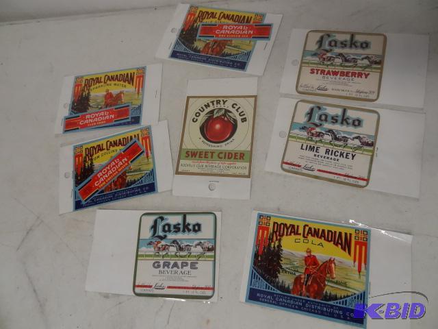 lot 219 image: Beverage labels...