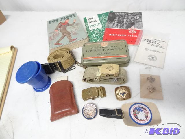 lot 221 image: Assorted Boy Scout items...