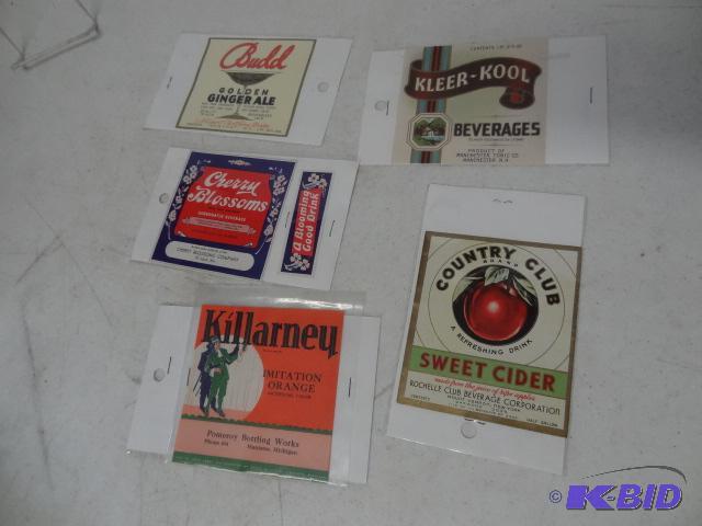 lot 225 image: Beverage labels....