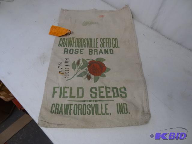 lot 233 image: Crawfordsville seed co. Feed sack...