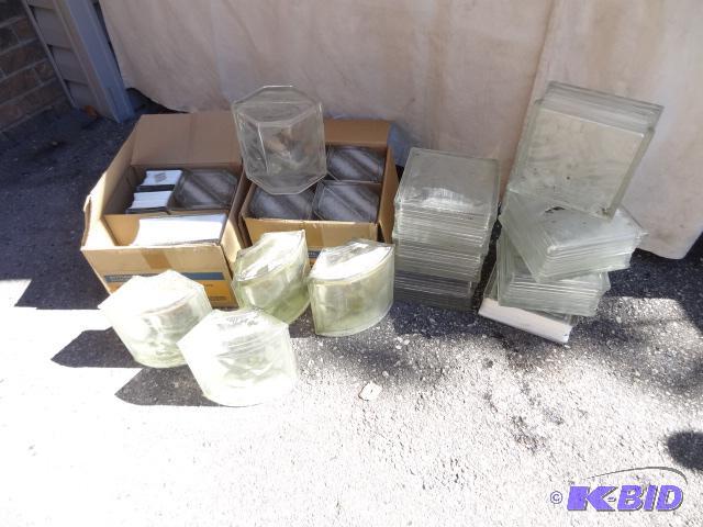 lot 240 image: Misc glass block. Various sizes. 20 pieces....