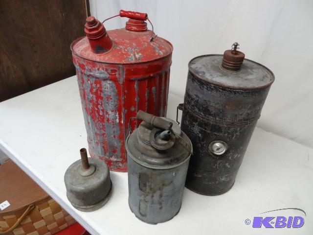 lot 35 image: Fire starter for rail road. Gas can. Funnel...