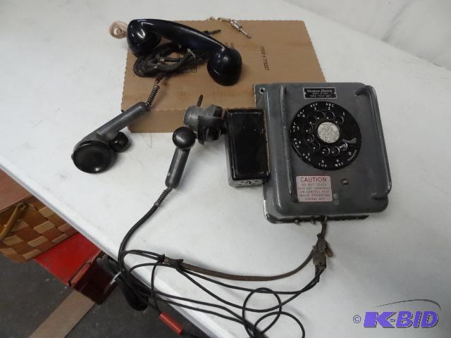 lot 45 image: Western electric line tester. Misc parts....
