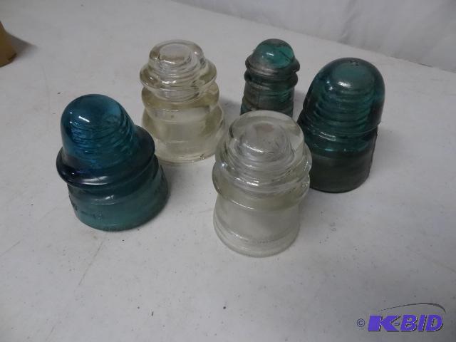 lot 55 image: Telephone pole insulators...