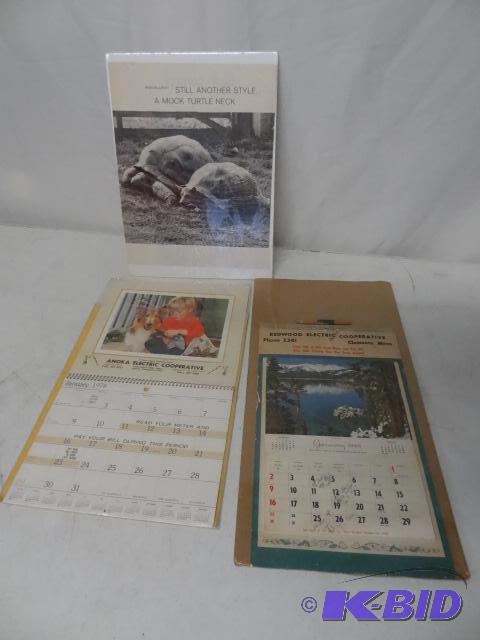 lot 81 image: 3 vintage calenders...