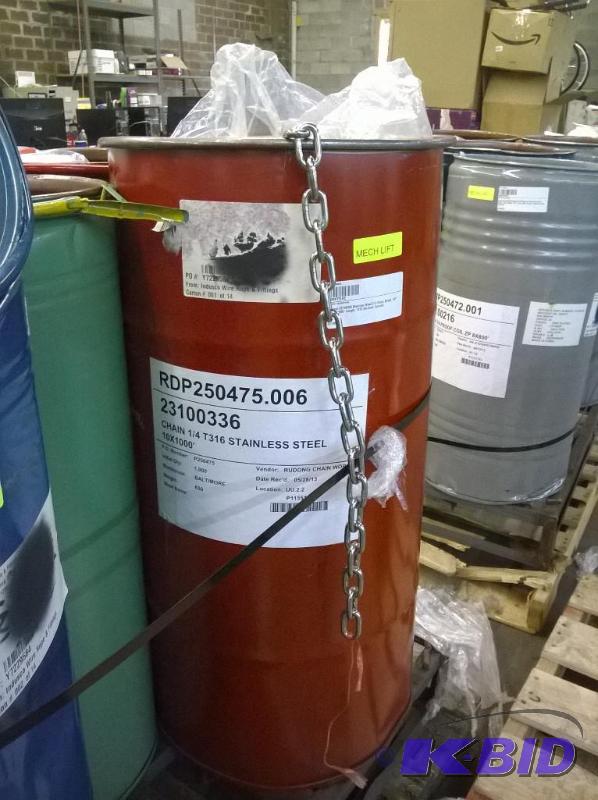 New Industrial Stainless Steel 316 Chain 14 Trade, 1570 lbs Load Capacity