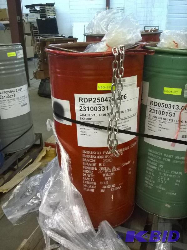 New Industrial Stainless Steel Chain 316 Trade, 930 lbs Load Capacity