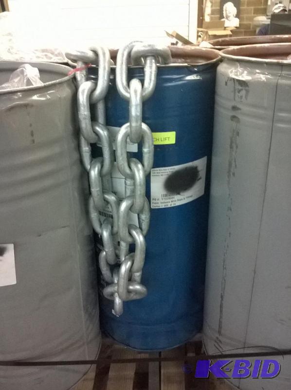 New Industrial Galvanized Steel Chain 78 Trade, 12800 lbs Load Capacity