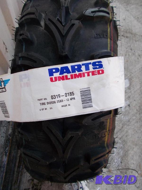 lot 25 image: Duro Brand ATV Tire Size 25 x 8 x 12 Brand Ne...