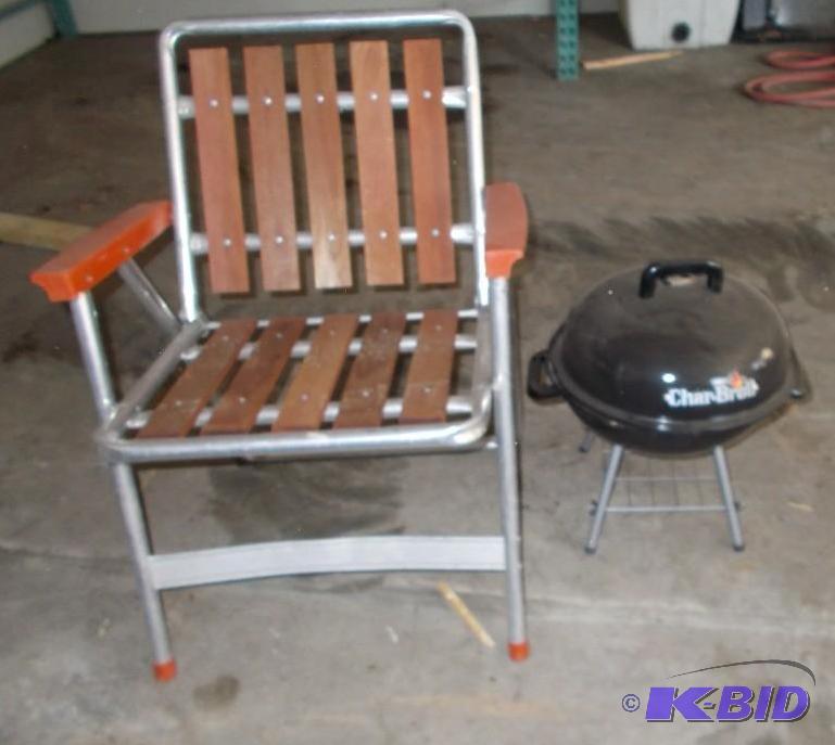 lot 48 image: Charbroil Mini Charcoal Grill With Lawn Chair...