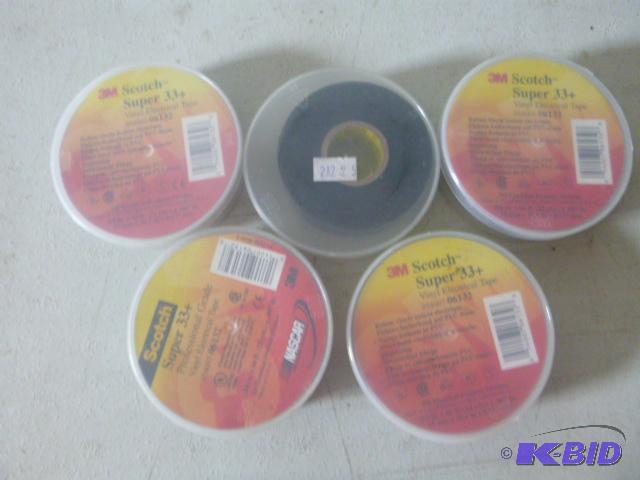 lot 115 image: 5 Rolls of 3M Scotch Super 33 Electrical Tap...