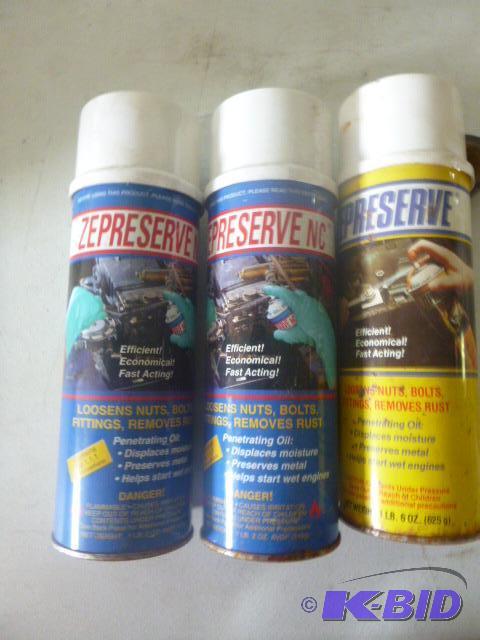 lot 120 image: 3 Cans of Unused Zepreserve Penetrating Oils ...