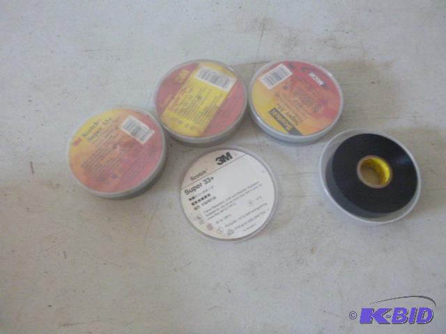 lot 186 image: 4 Rolls of 3M Scotch 33 Electrical Tape...