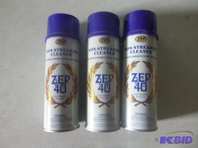 lot 196 image: 3 Cans of Unused Zep Non-Streaking Cleaner Co...