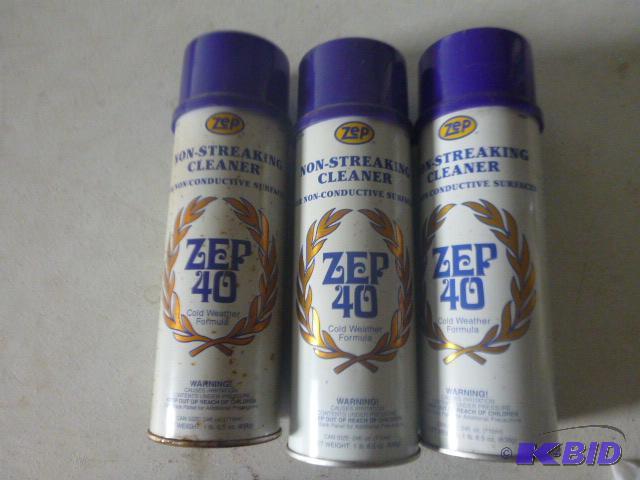 lot 197 image: 3 Cans of Unused Zep Non-Streaking Cleaner Co...