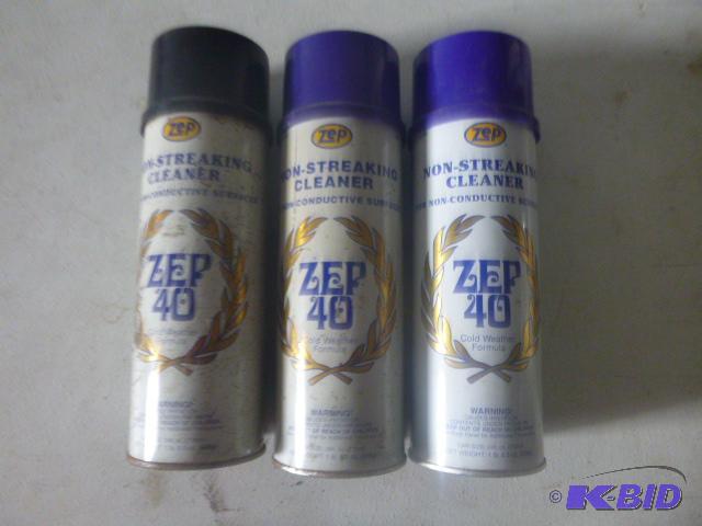 lot 198 image: 3 Cans of Unused Zep Non-Streaking Cleaner Co...